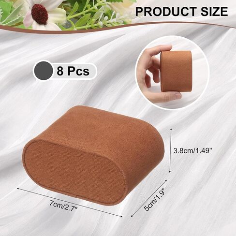 uxcell 8pcs Bracelet Watch Pillow Velvet Jewelry Display Pillows Cushion Pad Watch Storage Pillow for Watch Box Light Brown in Saudi Arabia