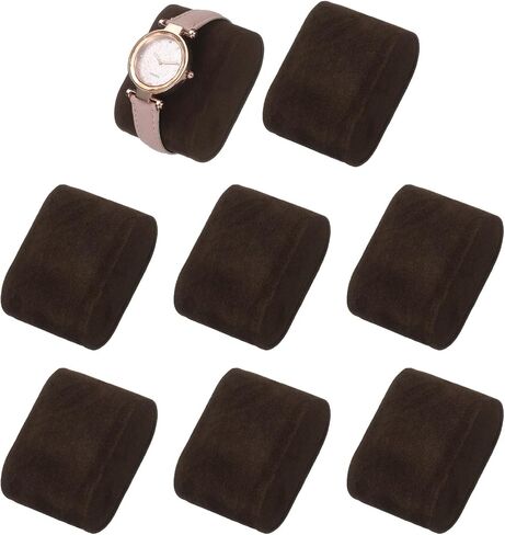 uxcell 8pcs Bracelet Watch Pillow Velvet Jewelry Display Pillows Cushion Pad Watch Storage Pillow for Watch Box Light Brown in Saudi Arabia