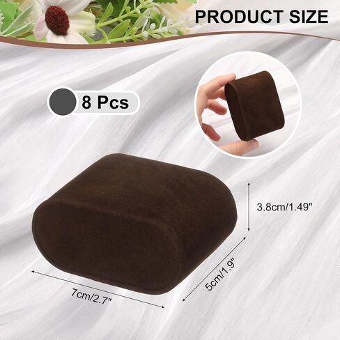 uxcell 8pcs Bracelet Watch Pillow Velvet Jewelry Display Pillows Cushion Pad Watch Storage Pillow for Watch Box Light Brown in Saudi Arabia