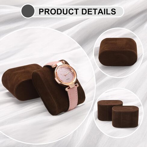 uxcell 8pcs Bracelet Watch Pillow Velvet Jewelry Display Pillows Cushion Pad Watch Storage Pillow for Watch Box Light Brown in Saudi Arabia