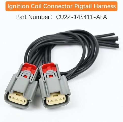 4Pcs Ignition Coil Connector Pigtail Harness 9U2Z14S411EA for Ford V6 V8 Flex for Ford Edge Fusion F150 F350 F250 Super Duty Explorer, for Lincoln MKS MKT MKX - Style 1 in Saudi Arabia