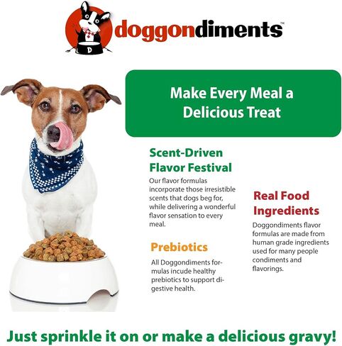 Doggondiments Mom's Sunday Roast Beef Flavor Dog Food Topper, Powder, Dog Condiments Seasoning for Dogs in Kuwait