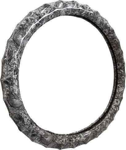 Wood Grain Steering Wheel Cover - Comfortable Grip, Artistic Design, Easy to Install, Universal Fit for Cars, Trucks, Vans & SUVs (White) in Kuwait