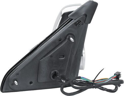 Passenger Right Side Door Towing Mirror Black Back Cover Power and Heated Glass with Turn Signal Light and Puddle Light Manual Folding and Temperature Sensor For Ram 1500 2500 3500 2009-2018 in Saudi Arabia
