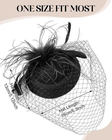 قبعات Century Star Hats for Women 2025 Kentucky Hat Derby Mesh Feather Tea Hat مع عقال ومقطع in Saudi Arabia