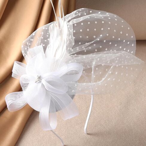 قبعة شاي شاي الفتيات - Mini Pink Derby 2025 Feather Mesh Mesh Factorators مع مقطع شعر ، كنتاكي 1920s في فيكتوريا للسيدات للسيدة فتاة كوكتيل أزياء كنيسة الحزب in Kuwait