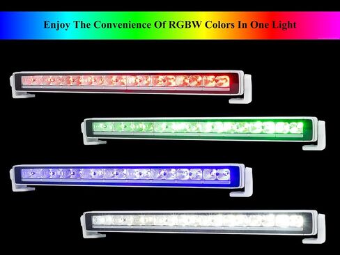 أضواء قارب LED RGBW، أضواء قارب قوية 6.7 بوصة LED مقاومة للماء على سطح السفينة/حوض السفن وأضواء بحرية موزعة، شريط إضاءة LED 12 فولت/24 فولت قطعتان in Kuwait