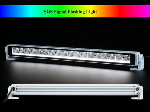 أضواء قارب LED RGBW، أضواء قارب قوية 6.7 بوصة LED مقاومة للماء على سطح السفينة/حوض السفن وأضواء بحرية موزعة، شريط إضاءة LED 12 فولت/24 فولت قطعتان in Kuwait