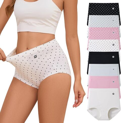 المرأة الداخلية للذات الداخلية السيطرة على البطن عالية الخصر بخصر أنسجة ناعمة التنفس الكامل تغطية سراويل متعددة in Saudi Arabia