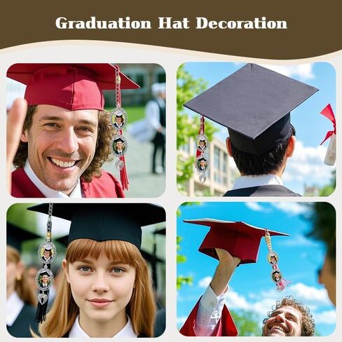Personalized Graduation Tassel Photo Charm Custom Memorial Graduation Cap Tassel in Saudi Arabia