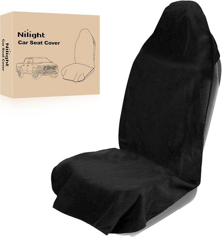 Nilight Car Seat Covers 2PCS Black Stripes Baja Saddle Blanket with Shoulder Pads Breathable Washable Striped Woven Airbag Compatible Universal for Cars SUV Truck Front Seat in Saudi Arabia
