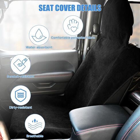Nilight Car Seat Covers 2PCS Black Stripes Baja Saddle Blanket with Shoulder Pads Breathable Washable Striped Woven Airbag Compatible Universal for Cars SUV Truck Front Seat in Saudi Arabia