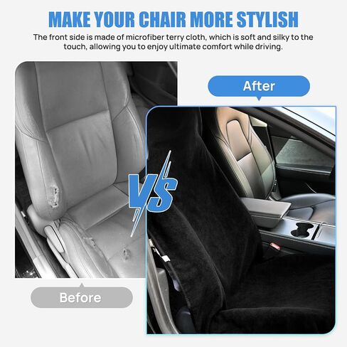 Nilight Car Seat Covers 2PCS Black Stripes Baja Saddle Blanket with Shoulder Pads Breathable Washable Striped Woven Airbag Compatible Universal for Cars SUV Truck Front Seat in Saudi Arabia