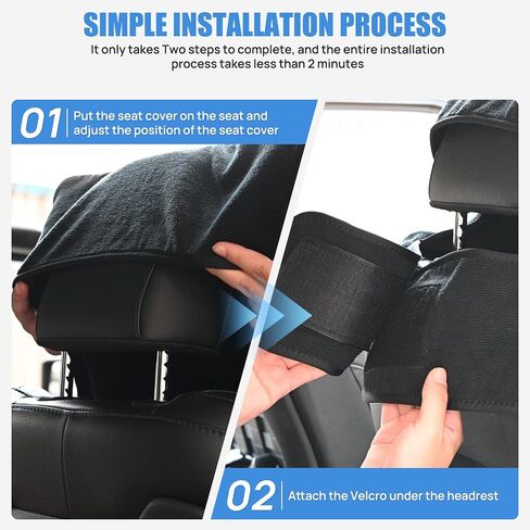 Nilight Car Seat Covers 2PCS Black Stripes Baja Saddle Blanket with Shoulder Pads Breathable Washable Striped Woven Airbag Compatible Universal for Cars SUV Truck Front Seat in Saudi Arabia