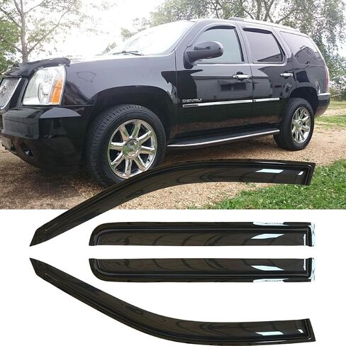 4pcs الأصليين المضاد للانحمام إلى الأمطار ، ينحرف الرياح من أجل 07-14 ، شريط على مجموعات واقي المطر ، وأقوى النوافذ لطيفة المظهر للسيارات ، وينحرف في الفتنة لعام 2007-2014 Tahoe (GMT900)/Yukon 94514 in Kuwait