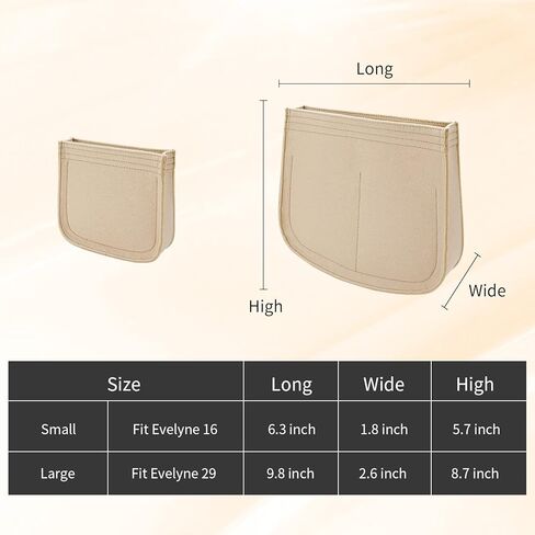 Purse Insert Organizer for Hermes Evelyne 29 Bag PM, Premium Purse Felt Insert (E29, Orange) in Kuwait