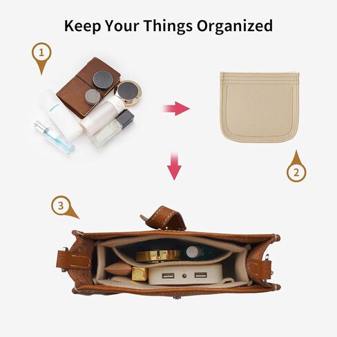 Purse Insert Organizer for Hermes Evelyne 29 Bag PM, Premium Purse Felt Insert (E29, Orange) in Kuwait