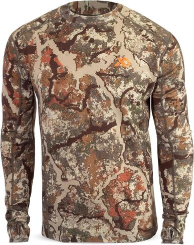 أول قميص طاقم طاقم Lite Lite Lite Long -Sleeve - Merino Wool Midweight Camo Hunting Base ، Johns Johns Long ، Midweight in Kuwait
