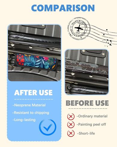 Slohif Luggage Handle Wrap 5pcs معرف حقيبة - غطاء حزام حقيبة لإكسسوارات سفر Bogg. in Kuwait