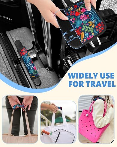 Slohif Luggage Handle Wrap 5pcs معرف حقيبة - غطاء حزام حقيبة لإكسسوارات سفر Bogg. in Kuwait