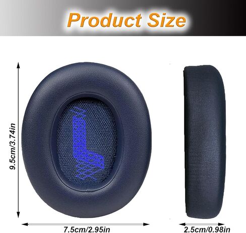 JBL E65 Replacement Ear Pads for JBL E65 (E65BT E65BTNC)/Live 650 (650NC 650BTNC)/Live 660 (660NC 660BTNC)/Duet NC Over-Ear Headphones, Earpads Cushions with Softer Leather (Black) in Saudi Arabia