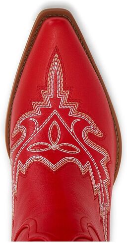 Cowboy Boots For Women - Western Mid-Calf Cowgirl Boots - Snip Toe - 3" Wood Grain Chunky Heel Embroidered Boots in Saudi Arabia