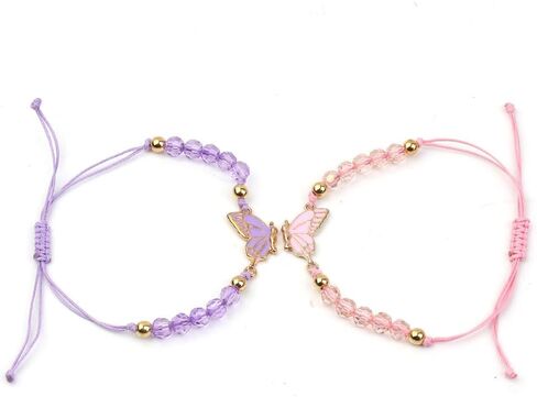 Butterfly Friendship Necklaces and Bracelets BFF Matching Jewelry for 2 Best Friends in Saudi Arabia