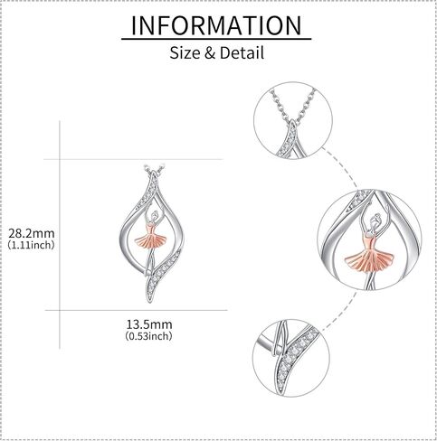 Gymnastics Jewelry Sterling Silver Gymnastics/Cheerleading/Ballet/Book Necklaces Dancing Jewelry for Women Dancer in Saudi Arabia