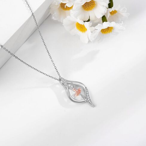Gymnastics Jewelry Sterling Silver Gymnastics/Cheerleading/Ballet/Book Necklaces Dancing Jewelry for Women Dancer in Saudi Arabia