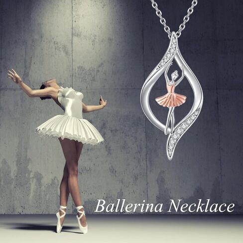 Gymnastics Jewelry Sterling Silver Gymnastics/Cheerleading/Ballet/Book Necklaces Dancing Jewelry for Women Dancer in Saudi Arabia