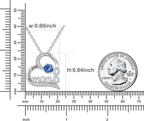 Mom Necklace for Plus-Size Women with 20'' + 6'' Adjustable Chain, S925 Sterling Silver May Birthstone Emerald Heart Necklaces, Mothers Day Birthday Gift from Daughter Son to Mom Wife Grandma in Saudi Arabia