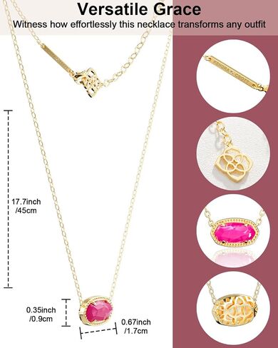 AICase 18K Gold Plated Pendant Necklace for Women,Fashion Jewelry,Anniversary Birthday Gifts for Women/MoM/Sister/Friends/Her/Wife/Grandma/Coworker Mother's Day gifts for MoM in Kuwait