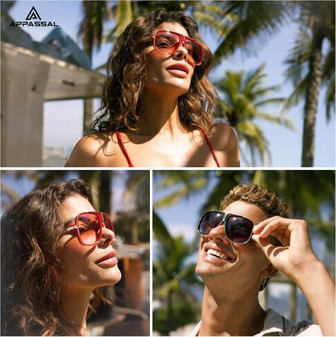 Retro Aviator Sunglasses for Women Men Oversized 70s 90s Square Womens Mens Sunnies AP3683 in Kuwait