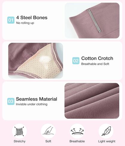 Eleady Thong Shapewear Tummy Control - 2 Piece Mid-Waist Compression Underwear Women Seamless Butt Lifting Panties in Saudi Arabia