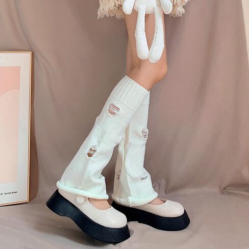 Grunge Leg Warmers Fairy Accessories Ripped Socks Crochet Y2k Leg Sleeve Clothes Aesthetic in Saudi Arabia