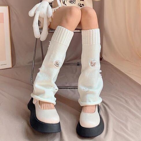 Grunge Leg Warmers Fairy Accessories Ripped Socks Crochet Y2k Leg Sleeve Clothes Aesthetic in Saudi Arabia