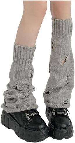 Grunge Leg Warmers Fairy Accessories Ripped Socks Crochet Y2k Leg Sleeve Clothes Aesthetic in Saudi Arabia