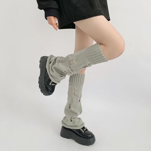 Grunge Leg Warmers Fairy Accessories Ripped Socks Crochet Y2k Leg Sleeve Clothes Aesthetic in Saudi Arabia