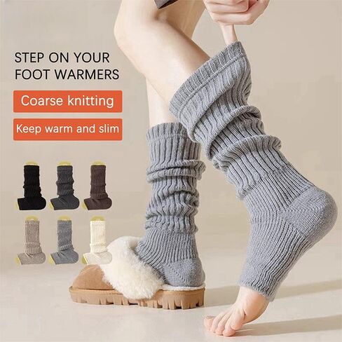 Leg Warmers for Women Y2k Harajuku Ribbed Knitted Long Socks for Girls Lolita Kawaii Boot Socks Gyaru Accessories in Saudi Arabia