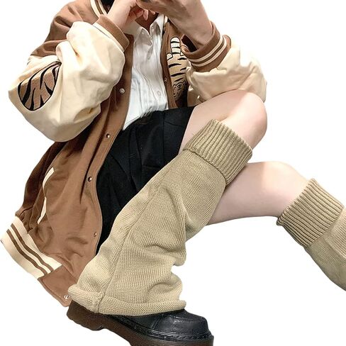 Leg Warmers for Women Y2k Harajuku Ribbed Knitted Long Socks for Girls Lolita Kawaii Boot Socks Gyaru Accessories in Saudi Arabia