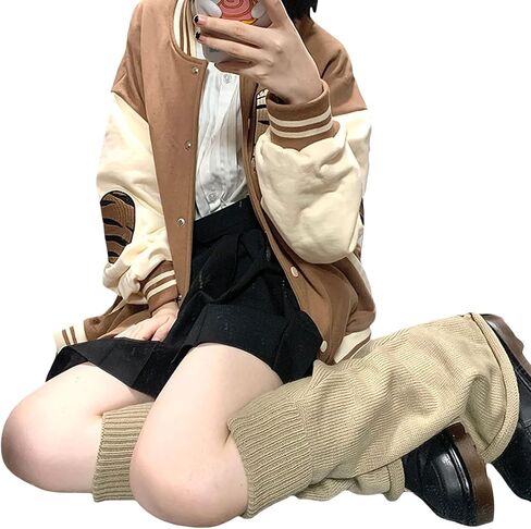 Leg Warmers for Women Y2k Harajuku Ribbed Knitted Long Socks for Girls Lolita Kawaii Boot Socks Gyaru Accessories in Saudi Arabia