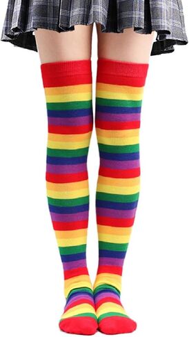 Knee High Socks Women Crazy Socks Striped in Kuwait