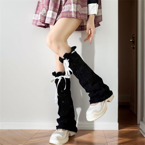 HeiBai Xiong Y2K Harajuku Leg Warmers for Women Goth Cute Japanese Punk Rave Emo in Kuwait