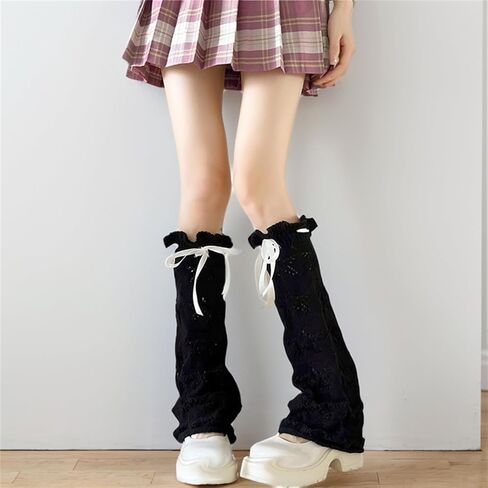 HeiBai Xiong Y2K Harajuku Leg Warmers for Women Goth Cute Japanese Punk Rave Emo in Kuwait