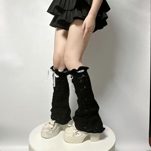 HeiBai Xiong Y2K Harajuku Leg Warmers for Women Goth Cute Japanese Punk Rave Emo in Kuwait