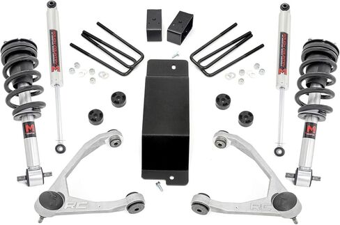 مجموعة دعامات رفع 3.5 بوصة من Rough Country مع مجموعة دعامات N3 لـ 2014-2018 Chevy/GMC 1500 4WD - 19432 in Kuwait