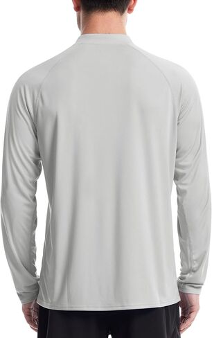 Roadbox Men's 1/4 Zip Pullover Long Sleeve, UPF 50+ UV Sun Protection Shirts, Swim Rash Guard Tops for Running Fishing in Kuwait
