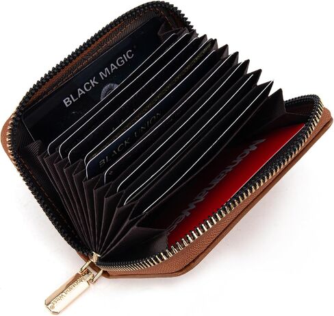 Montana West Rfid Card Holder For Women Compact Credit Card Case Small Card Wallet with Zipper For Female Ladies Lightweight & Easy to Carry in Saudi Arabia