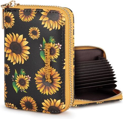 Montana West Rfid Card Holder For Women Compact Credit Card Case Small Card Wallet with Zipper For Female Ladies Lightweight & Easy to Carry in Saudi Arabia