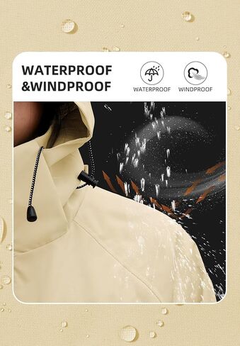 Zando Lightweight Rain Jacket Women Waterproof Rain Coats for Women Loose Fit Raincoat Hooded Hiking Windbreaker Jacket Women in Saudi Arabia